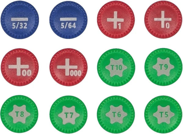 VACO VAC7123 12-Piece Precision Screwdriver Set, Phillips, Slotted, TORX with Co