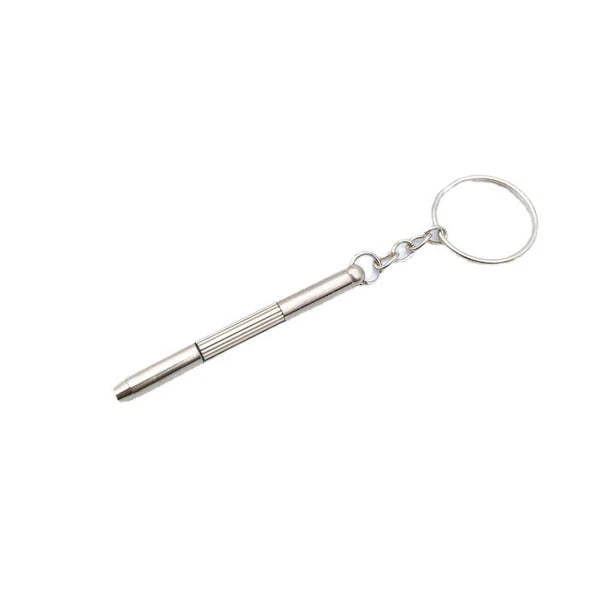 2X 3 In 1 Eyeglass Sunglass Watch Repair Screwdriver Set Keychain Mini Hand Tool