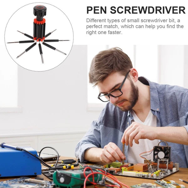 2Pcs Screwdirver Stubby Screwdriver Set Magnetic Screwdriver Set 8 1 Screwdriver