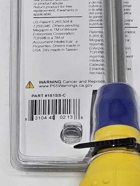 Megapro - 151SS-C  151SS 15-In-1 Stainless Steel Screw Driver in Yellow/Blue