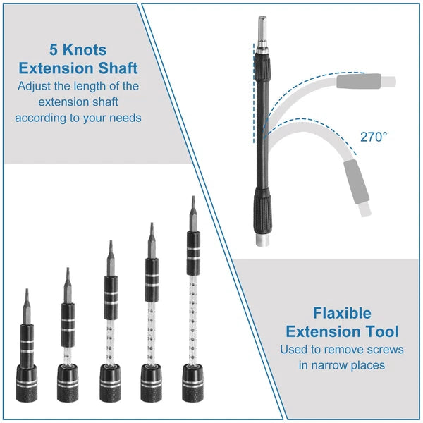 116 in 1 Magnetic Precision Screwdriver Set Electronics Repair Tools Kit, Blue