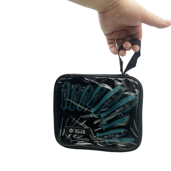 9pcs Screwdriver Set Steel Socket Hex Torque Wrench Multitool Handle PP+TPR