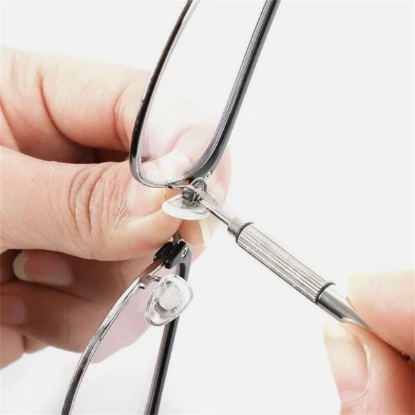 2X 3 In 1 Eyeglass Sunglass Watch Repair Screwdriver Set Keychain Mini Hand Tool
