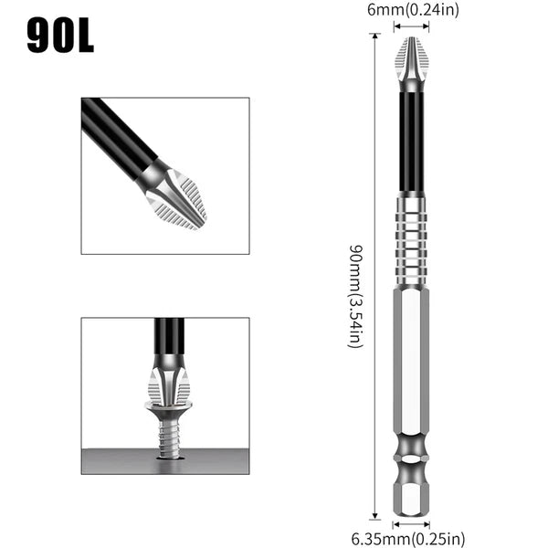 Anti-Slip Drill Bit Ergonomic Anti-Slip Screwdriver Bits Wear-Resistant Original