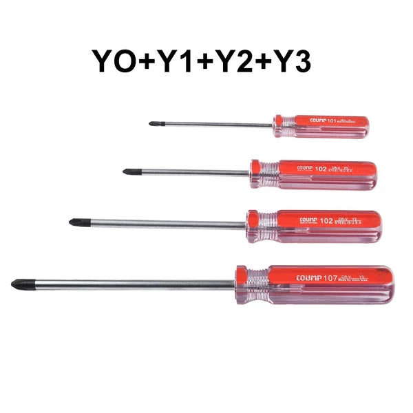 Y shaped Screwdriver Set with Precision Tip and Strong Magnetic (4pcs)