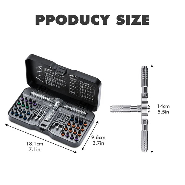 40in1 Ratchet Screwdriver Set Magnetic Bits Mini Repair Tool Kit PC iPhone DIY