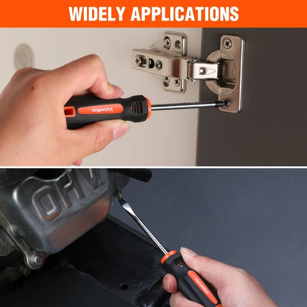 ValueMax 6-Piece Magnetic Screwdriver Set 3 Phillips and 3 Flat Tip Screwdrivers