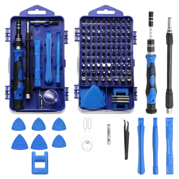 116 in 1 Magnetic Precision Screwdriver Set Electronics Repair Tools Kit, Blue