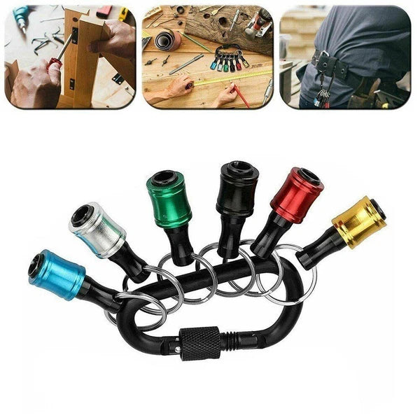 14PCS 1/4" Hex Shank Quick Release Keychain Screwdriver Drill Bit Holder Bit Set