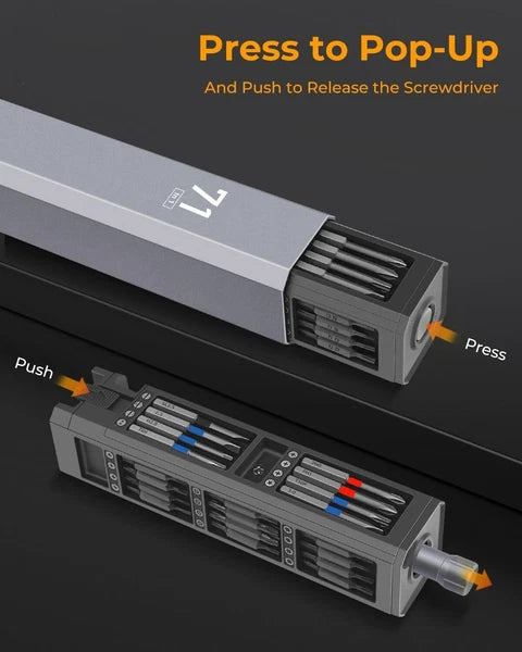 Multi-Bit Screwdriver Set - 71 in 1 Tool Kit for Phones, Watches, & Electronics