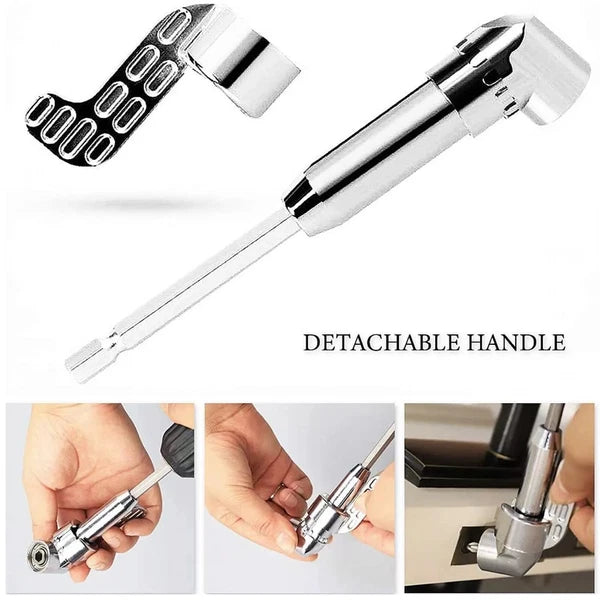 105° Angle Hex Drill Bit Driver Extension 1/4" Screwdriver Hand Socket Adapter