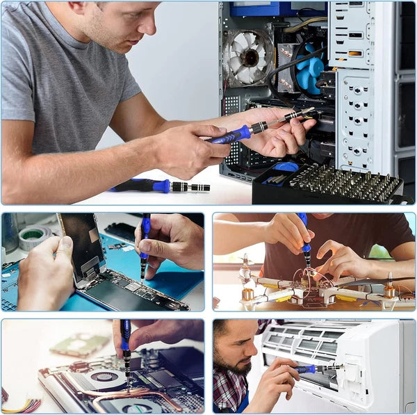 Durable Chrome Vanadium 124-Piece Screwdriver Set for Electronics & More