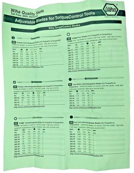 Wiha Torque Wrench 28515 TorqueFix Handle SoftFinish, Torque Pr 25 in-lbs.