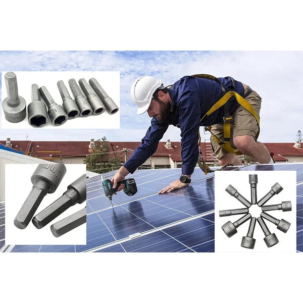 9pcs/set 5mm-13mm Hex Sockets Sleeve Nozzles Nut Driver Set Screwdriver Set Tool