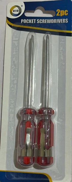 Pocket Screwdriver Set Philips Cross 2 X Screwdriver Flat Slotted screwdrivers