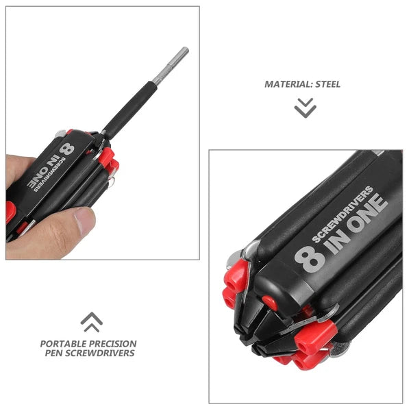 2Pcs Screwdirver Stubby Screwdriver Set Magnetic Screwdriver Set 8 1 Screwdriver