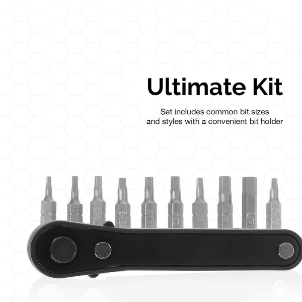 11pcs Multipurpose Steel Screwdriver Ratchet Wrench Set Home Repair Tool