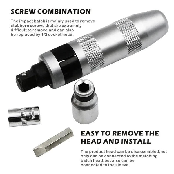 13-Piece Impact Screwdriver Set Heavy Duty Impact Screwdriver Chisel Bit Set