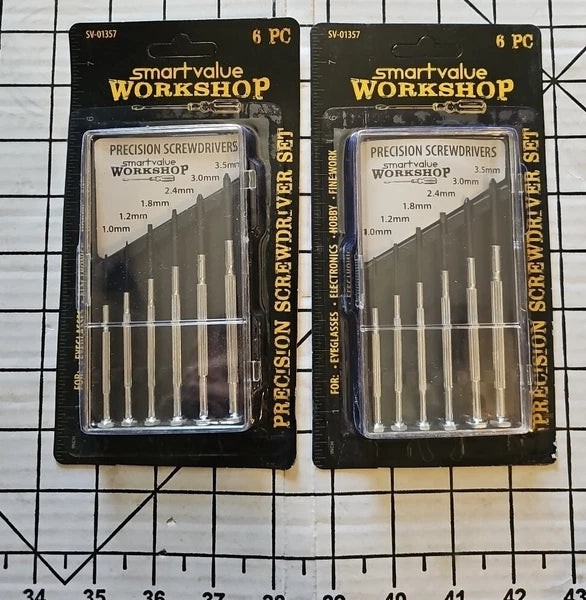 2PACK BUNDLE 6pc Precision Screwdriver Set Micro smartvalue Workshop