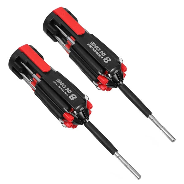 2Pcs Screwdirver Stubby Screwdriver Set Magnetic Screwdriver Set 8 1 Screwdriver