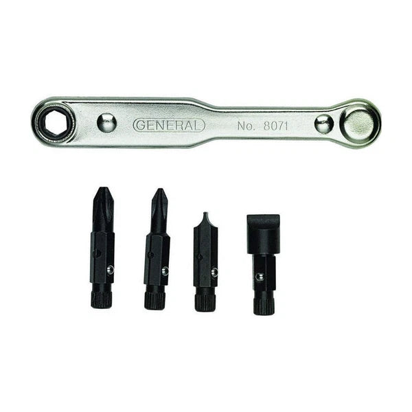 GENERAL 8071 Multi-Bit Screwdriver Set,SAE 822C75