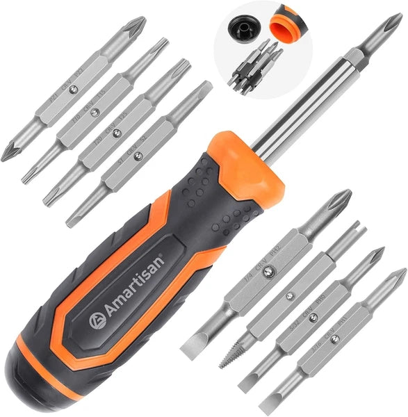Amartisan 18-in-1 Multi-bit Screwdriver Set Tool All in One, Portable Multi-Purp