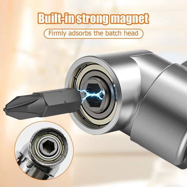 105° Angle Hex Drill Bit Driver Extension 1/4" Screwdriver Hand Socket Adapter