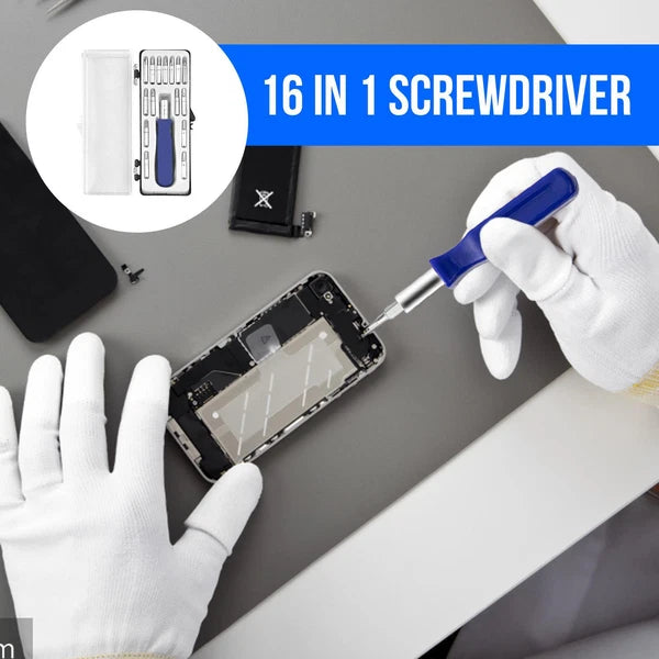 16 in 1 Small Magnetic Screwdriver Set Torx Driver Professional Repair Tool Kit