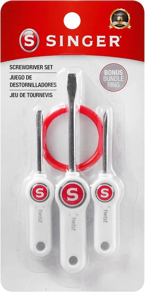 3-Piece Screwdriver Set - Includes; 2 Flat Head, 1 Phillips Head
