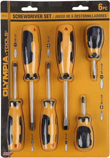 Olympia Tools 6 Pc Screwdriver Set, 87-141