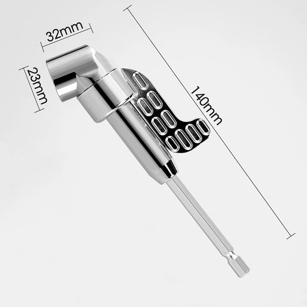 105° Angle Hex Drill Bit Driver Extension 1/4" Screwdriver Hand Socket Adapter