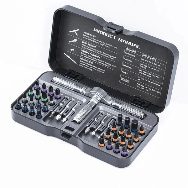 40in1 Ratchet Screwdriver Set Magnetic Bits Mini Repair Tool Kit PC iPhone DIY