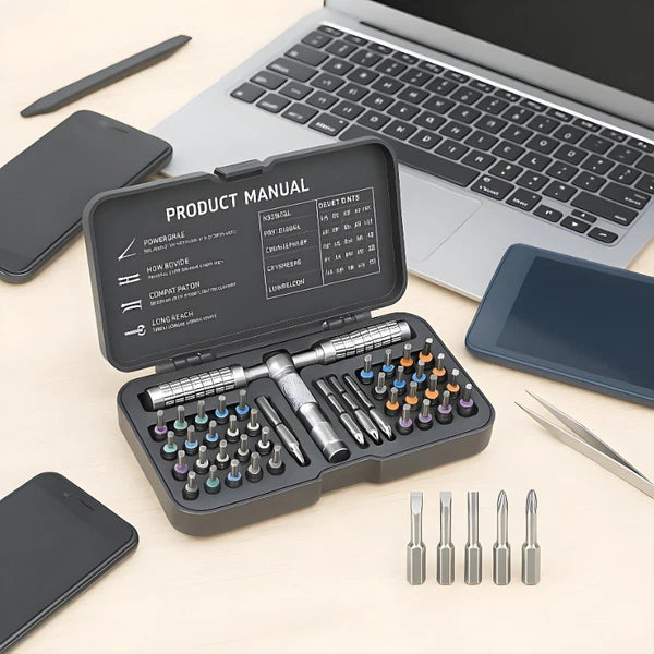 40in1 Ratchet Screwdriver Set Magnetic Bits Mini Repair Tool Kit PC iPhone DIY