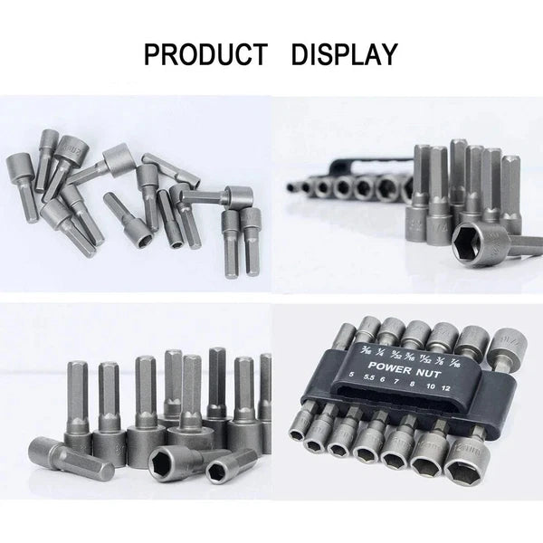 9pcs/set 5mm-13mm Hex Sockets Sleeve Nozzles Nut Driver Set Screwdriver Set Tool