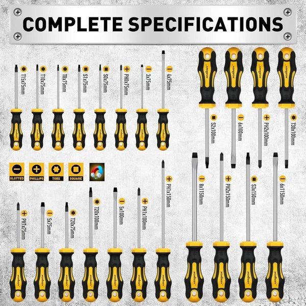 Precision 140-Piece Screwdriver Set with Magnetizer – Perfect for All Projects