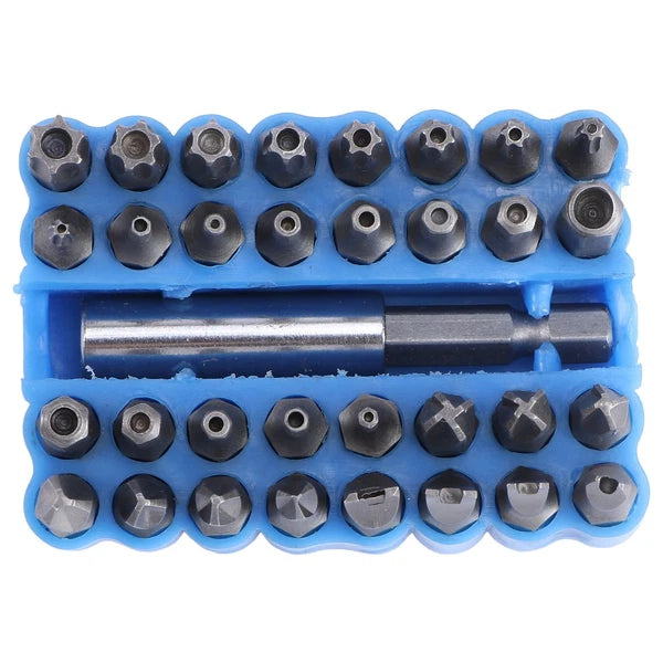 33 Pcs Hexagon Bit Tamper Resistant Star Bits Hexagonal Security Screwdriver