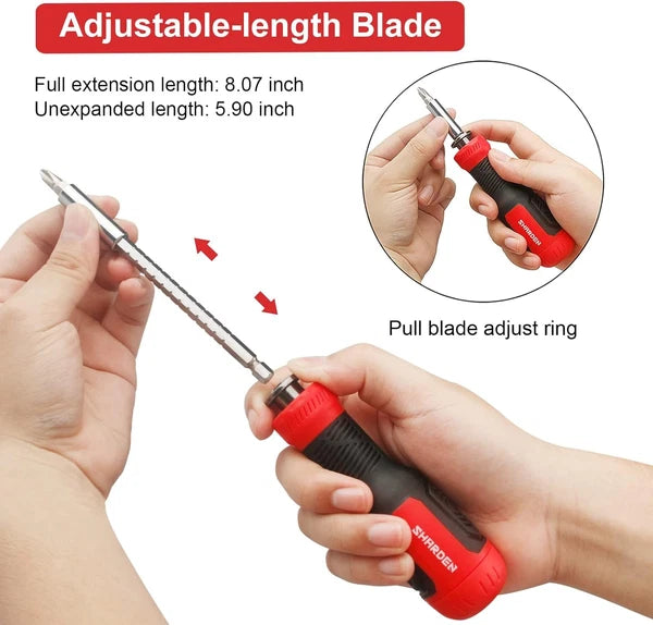 Multi Screwdriver 13-in-1 Screw Driver Adjustable Screwdriver Set Multitool A...