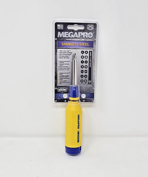 Megapro - 151SS-C  151SS 15-In-1 Stainless Steel Screw Driver in Yellow/Blue