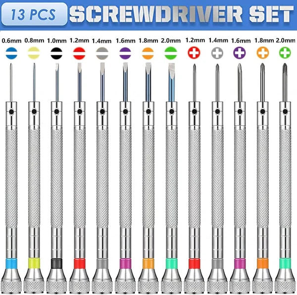 13 Pcs Professional Watch Screwdriver Set Micro Precision Watch Repair Kit