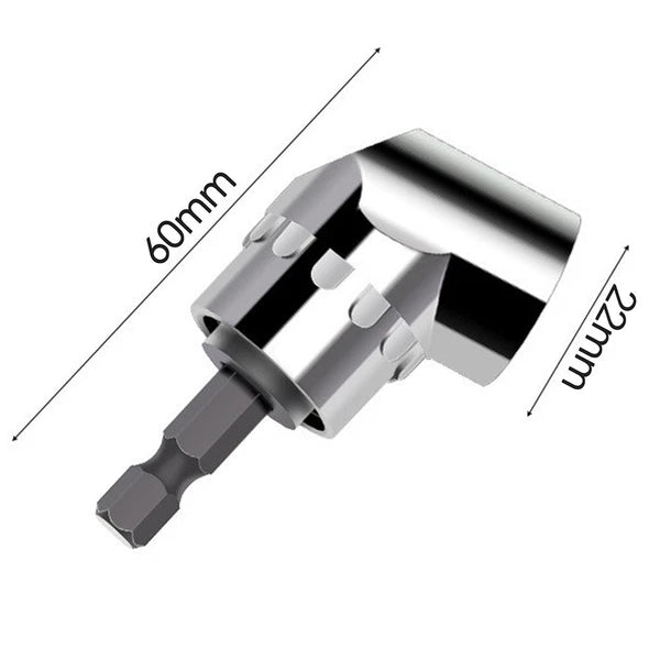105° Angle Hex Drill Bit Driver Extension 1/4" Screwdriver Hand Socket Adapter