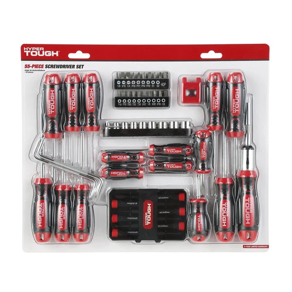 Hyper Tough 55 Piece Screwdriver Set