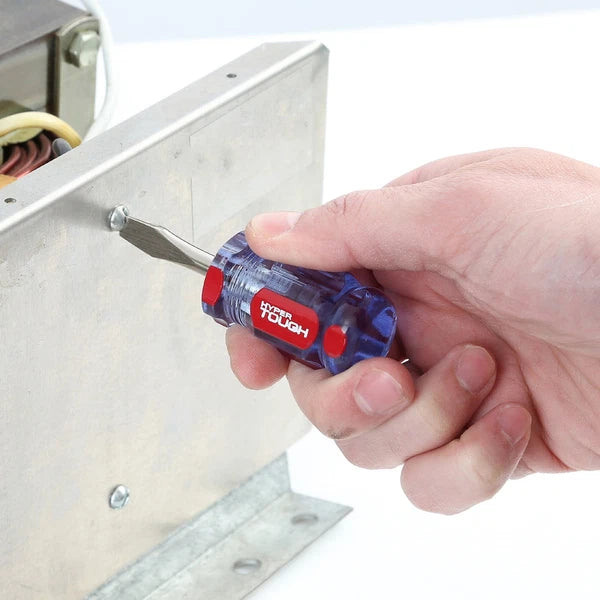 Hyper Tough 6-Piece Phillip and Slotted Screwdriver Set with Acetate Handle