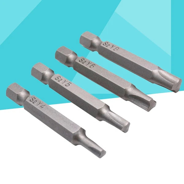 4 Pcs Triangle Tip Screwdriver Bits Magnetic Chrome Vanadium Alloy Steel