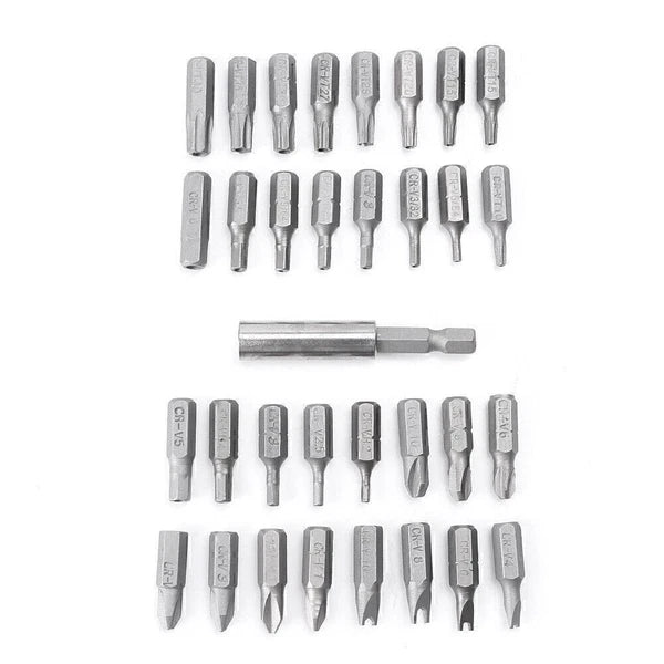33PCS Hollow/Solid Head Screwdriver Bit Set Tamper-proof Security Tool Kit