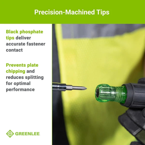 0153-42C 6-in-1 Multi-Tool Screwdriver with Flat-Tip, Phillips, and Hex Bits