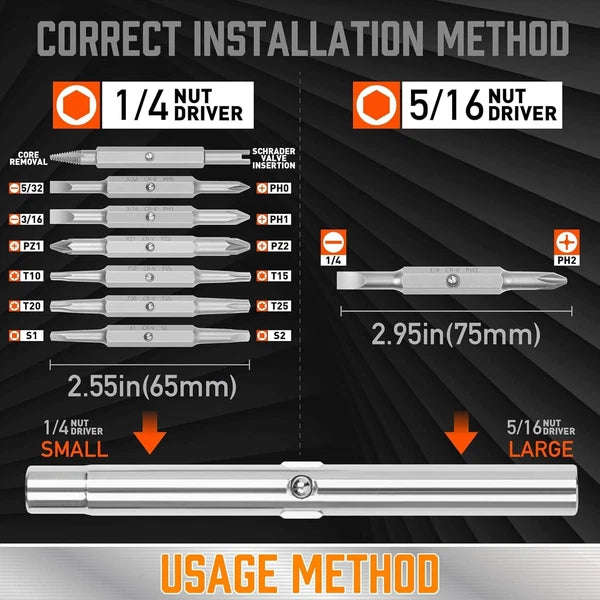 Amartisan 18-in-1 Multi-bit Screwdriver Set Tool All in One, Portable Multi-Purp