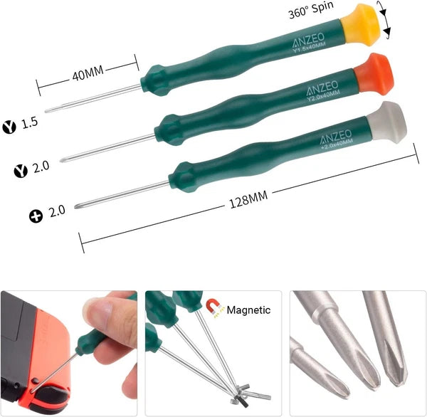 Professional Triwing Screwdriver Set for Joy-Con DIY Repairs – 8 Tools Included