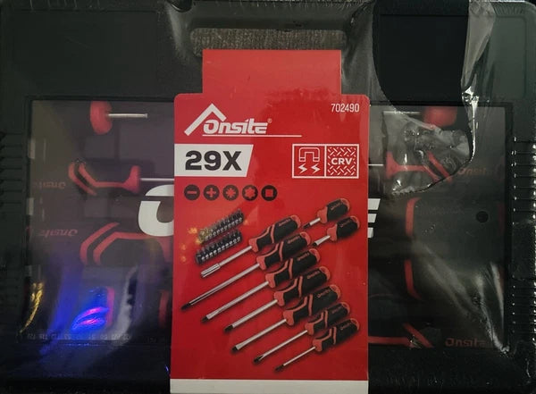 Onsite 29 Piece Screwdriver Set With Case With Magnetic Tips New In Box