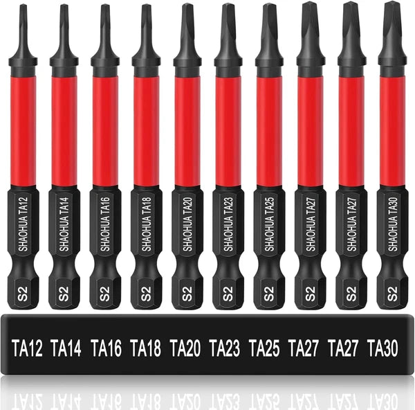 10PCS Triangle Screwdriver Bits, Impact Tough Triangle Bits Set, Upgraded S2 Ste