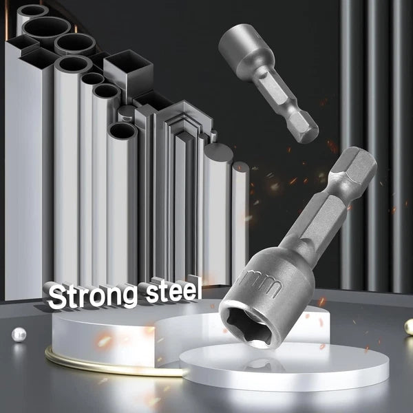 12Pcs 5/16 Nut Driver Set, 8Mm Hex Strong Magnetic Power 5/16 Drill Bit Nut Driv